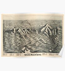 Vintage Map of The White Mountains (1890) Poster
