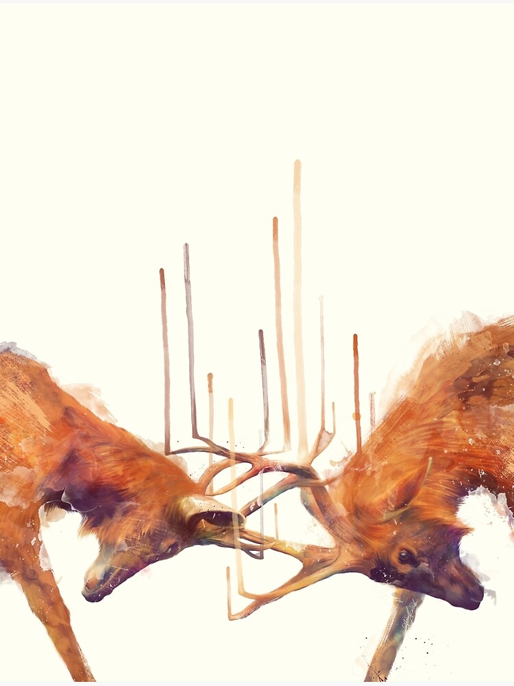 Artwork view, Stags // Strong designed and sold by Amy Hamilton