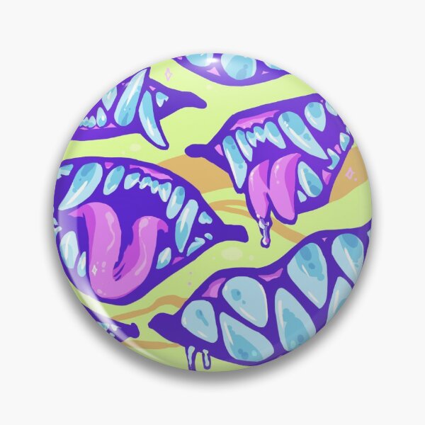 Item preview, Bocas con dientes grandes y afilados- Violeta-Azul designed and sold by PixelsArtStall.
