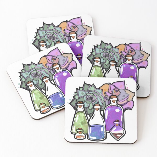 Item preview, Potion Spell Bottles and Succulents designed and sold by Cosmos Witch.