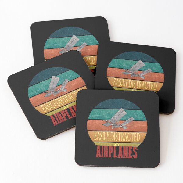 Item preview, Easily Distracted By Airplanes (Distressed Vintage) designed and sold by superdumb70.