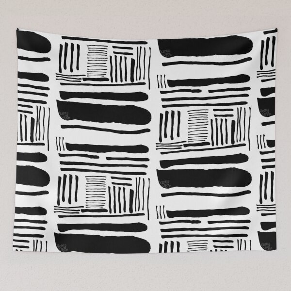 Item preview, Stripes black and white abstract art designed and sold by KennyLucky.