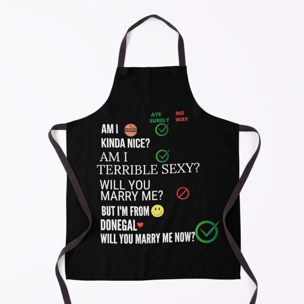 Item preview, WILL YOU MARRY ME? I'M FROM DONEGAL BLACK designed and sold by OliDesigns.