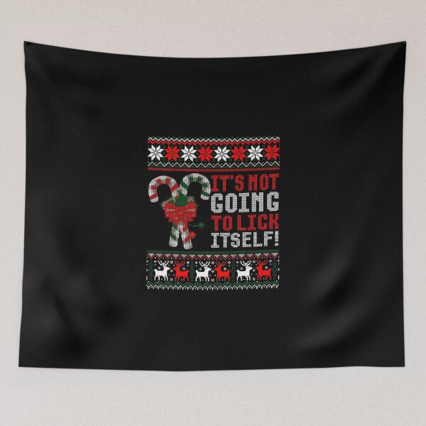 Item preview, Its Not Going To Lick Itself Candy Cane Ugly Sweater designed and sold by ymaszcarme.