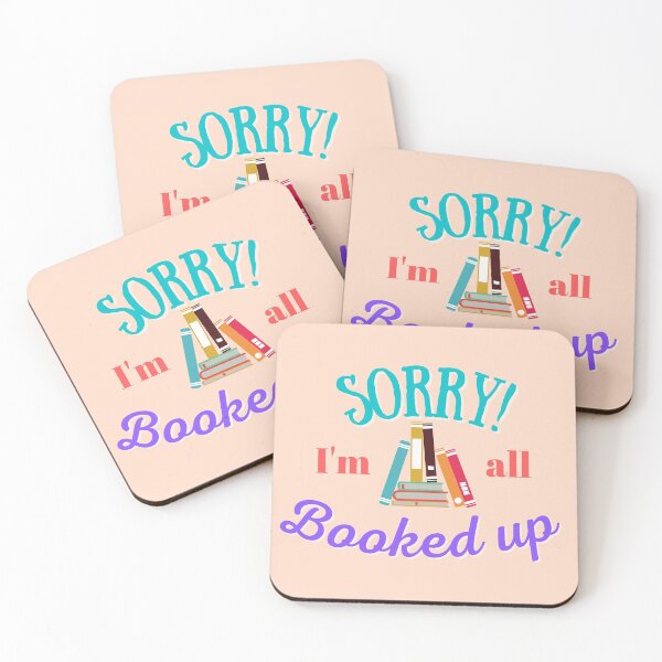 Item preview, Sorry I'm all booked up | bookworm reading book designed and sold by Catherine Emma.