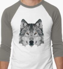 Crystalline Wolf Men's Baseball ¾ T-Shirt