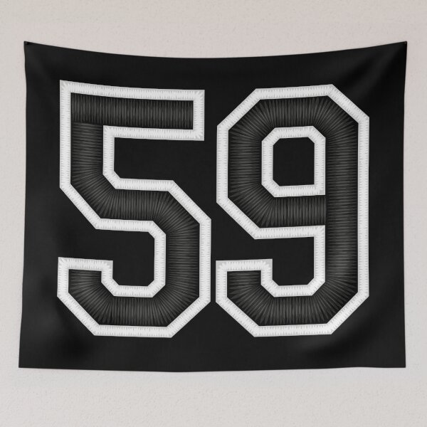 Item preview, 59 Black Jersey Sports Number fifty-nine Football 59 designed and sold by elhefe.