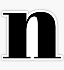 "N" initial Sticker