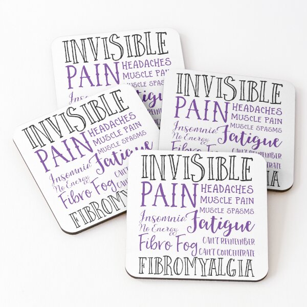 Item preview, Invisible Fibromyalgia list the symptoms, Fibro Flair, disability swag designed and sold by IndependentLife.