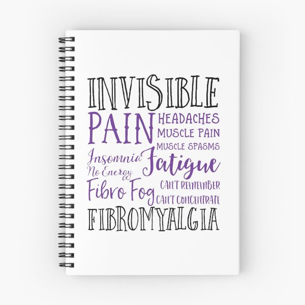 Item preview, Invisible Fibromyalgia list the symptoms, Fibro Flair, disability swag designed and sold by IndependentLife.