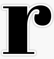 "r" initial Sticker