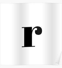 "r" initial Poster
