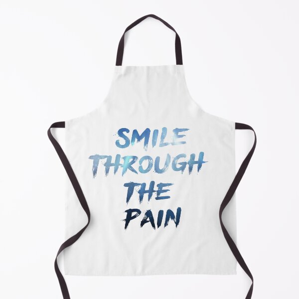 Item preview, Smile through the pain, blue version, Fibro Flair, disability swag, workout brag designed and sold by IndependentLife.