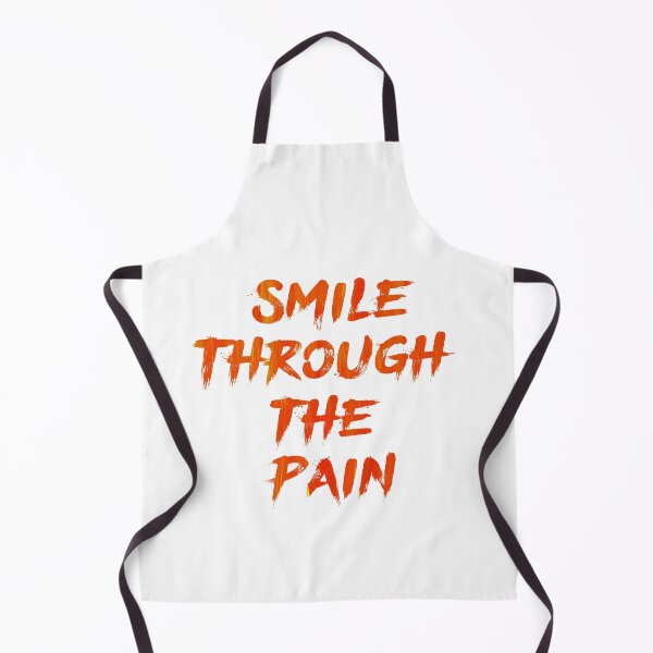 Item preview, Smile through the pain, orange version, Fibro Flair, disability swag, workout brag designed and sold by IndependentLife.