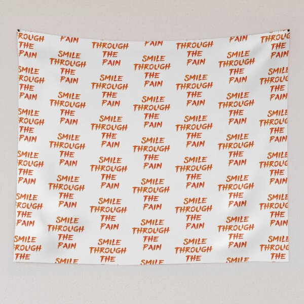 Item preview, Smile through the pain, orange version, Fibro Flair, disability swag, workout brag designed and sold by IndependentLife.