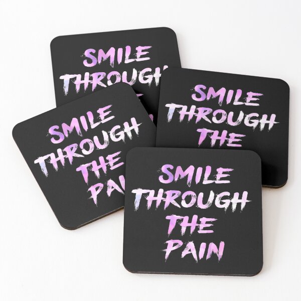Item preview, Smile through the pain, pink version, Fibro Flair, disability swag, workout brag designed and sold by IndependentLife.