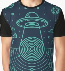 Ufo in dark night. Graphic T-Shirt