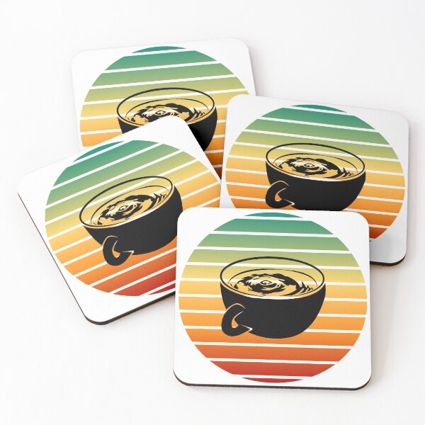 Item preview, Coffee Vintage Retro Sunset designed and sold by crazycoffeefan.