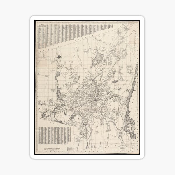 Item preview, Vintage Map of Worcester Massachusetts (1919) designed and sold by BravuraMedia.