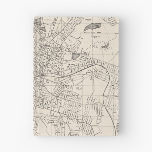 Item preview, Vintage Map of Worcester Massachusetts (1919) designed and sold by BravuraMedia.