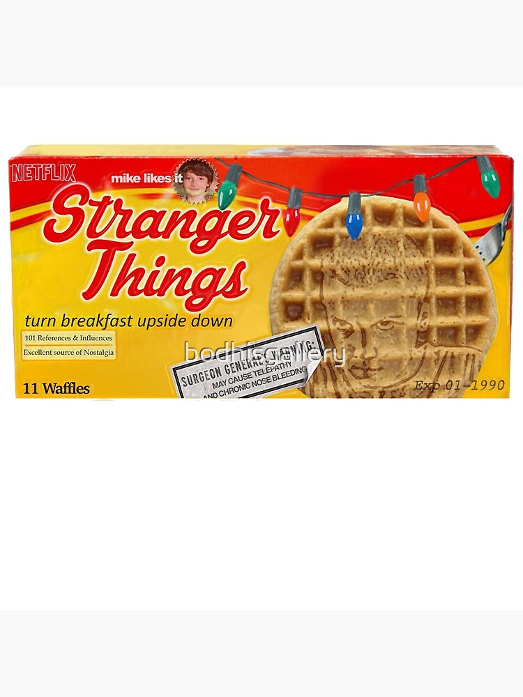Stranger Things Eggo Waffles Greeting Card By Bodhisgallery Redbubble