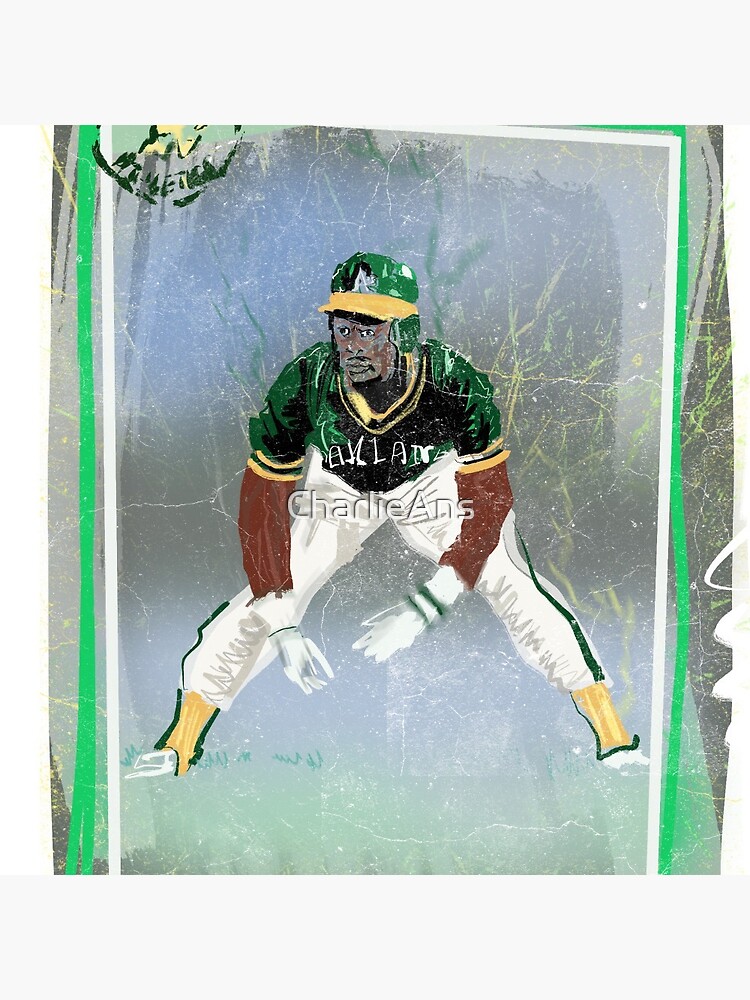 Rickey Henderson Oakland Athletics #24 Green Game Jersey