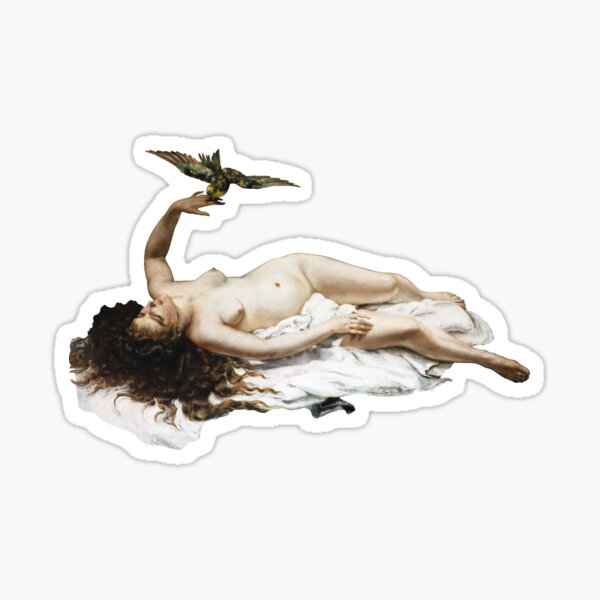 Item preview, Gustave Courbet - Woman with a Parrot designed and sold by elinaarbidane.