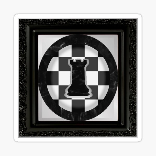 Chess Piece White Rook Chess Club Rook White Chess Castle Sticker for Sale  by Minnesnowta