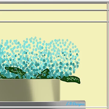 Artwork thumbnail, Blue Hydrangeas by RBLBDesigns