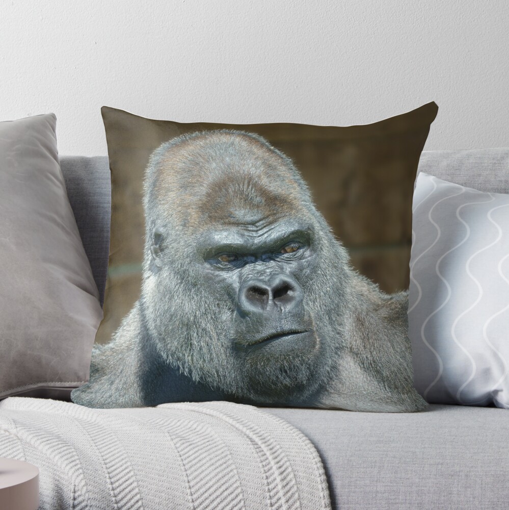 Gorilla Print Square Pillow 