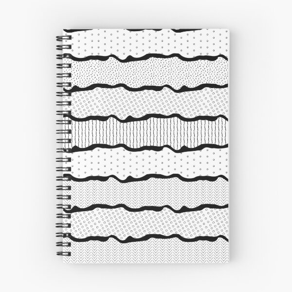 Item preview, Black white wave textured seamless pattern designed and sold by Olgus.