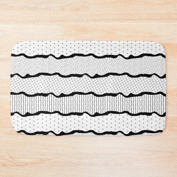 Item preview, Black white wave textured seamless pattern designed and sold by Olgus.