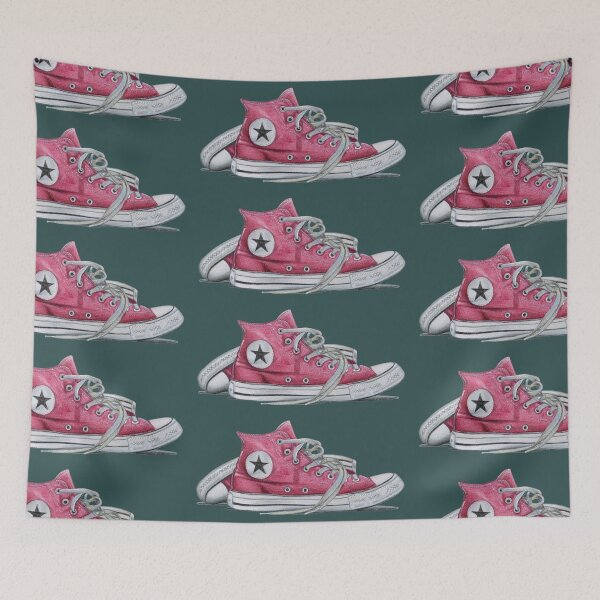 Item preview, Maroon Red Sneakers (slategrey background) designed and sold by SandraWarmerdam.