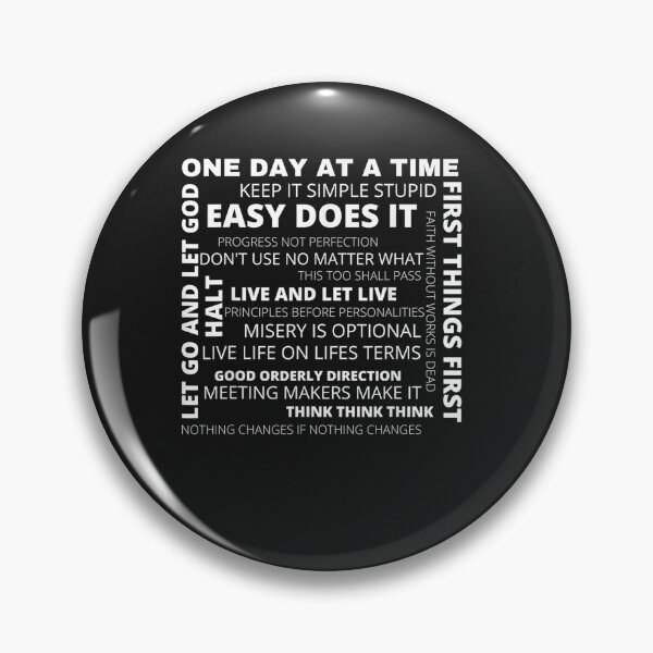 Item preview, Recovery AA Sayings and Slogans One Day At A Time Design T-Shirt designed and sold by Bright-Marque.
