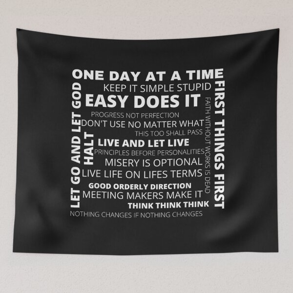 Item preview, Recovery AA Sayings and Slogans One Day At A Time Design T-Shirt designed and sold by Bright-Marque.