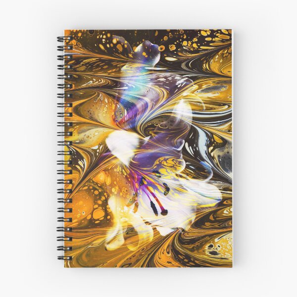 Item preview, "Tiger Lily" Floral Plants Collage of a blooming lily wrapped in golden waves designed and sold by N-o-r-d-l-y-s.