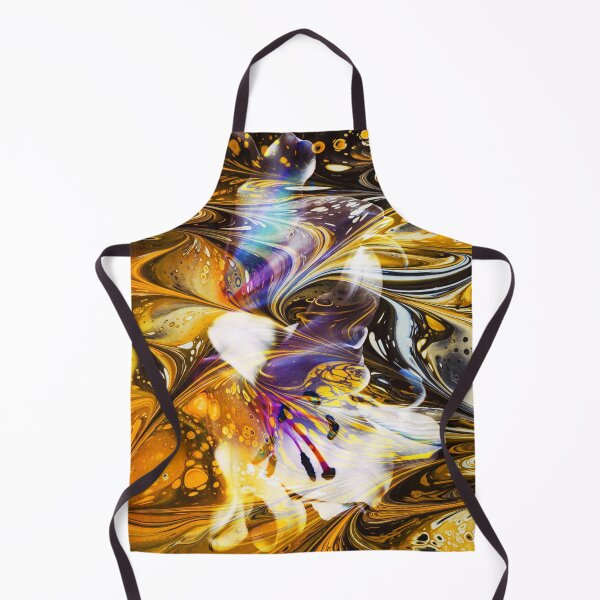 Item preview, "Tiger Lily" Floral Plants Collage of a blooming lily wrapped in golden waves designed and sold by N-o-r-d-l-y-s.