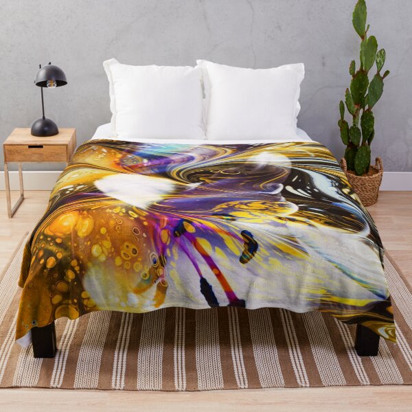 Item preview, "Tiger Lily" Floral Plants Collage of a blooming lily wrapped in golden waves designed and sold by N-o-r-d-l-y-s.