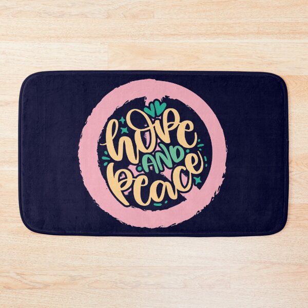 Item preview, Hope And Peace - Motivational Quote With Peace Symbol In Background designed and sold by DrawingBoard.