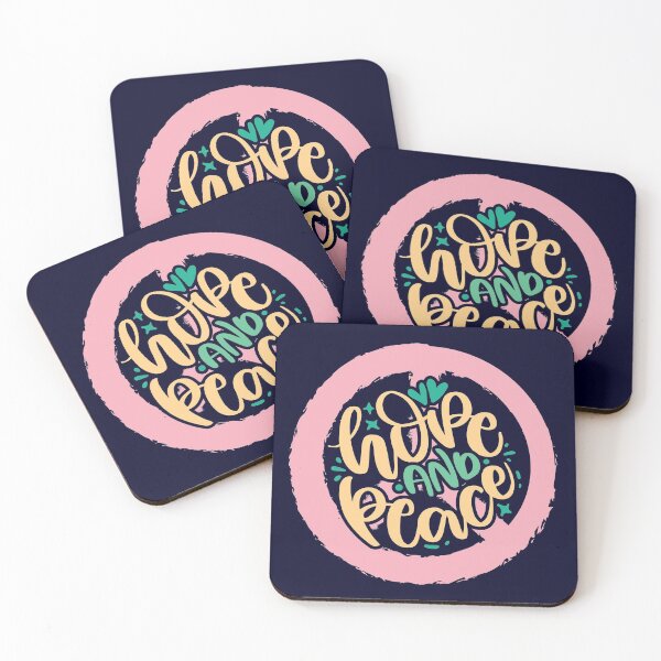 Item preview, Hope And Peace - Motivational Quote With Peace Symbol In Background designed and sold by DrawingBoard.
