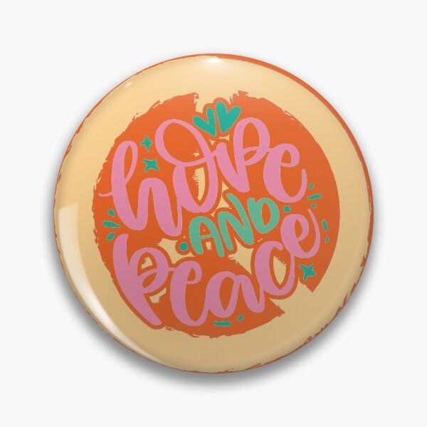 Item preview, Hope And Peace - Motivational Quote With Peace Symbol In Orange Background designed and sold by DrawingBoard.