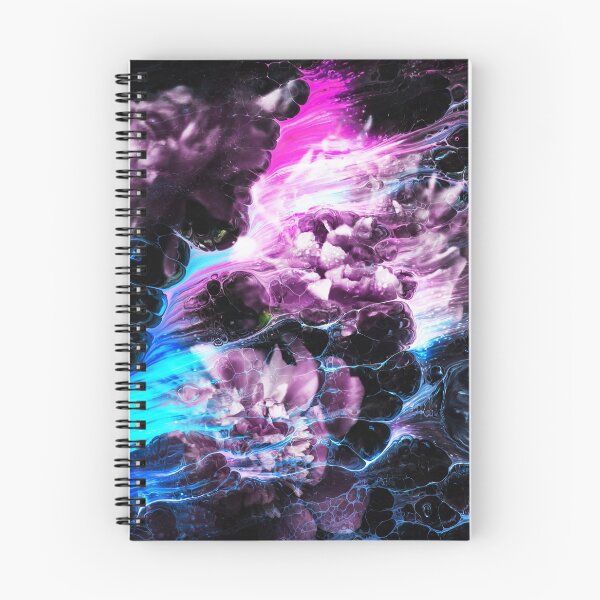 Item preview, "Rose Blanche" Floral plant collage of a blooming peony wrapped in pink and blue waves designed and sold by N-o-r-d-l-y-s.