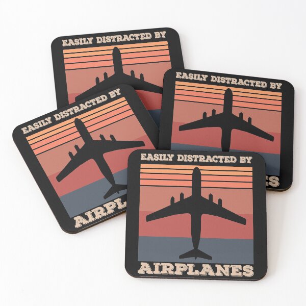 Item preview, Easily Distracted By Airplanes Vintage Sunset Present for aviation enthusiast. designed and sold by Kipcio.