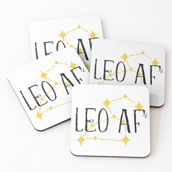 Item preview, LEO AF with constellation and astrological symbols for Sun & the Lion designed and sold by Happy Puppy Print On Demand.