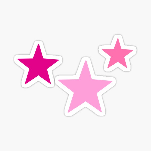 Pink Stars Aesthetic Sticker