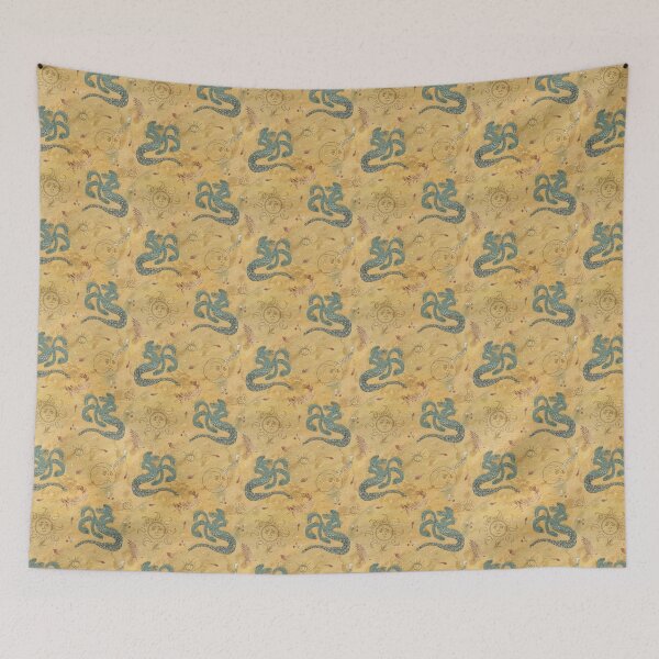Item preview, Ghidorah and celestial elements. Seamless pattern. designed and sold by Tayastore.