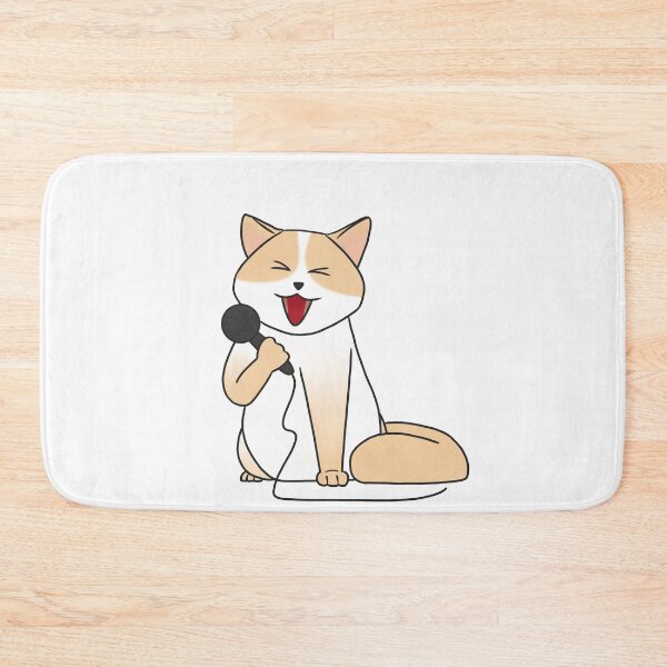 Item preview, Orange Cat Holding Mic and Ready To Sing  designed and sold by syfufi.