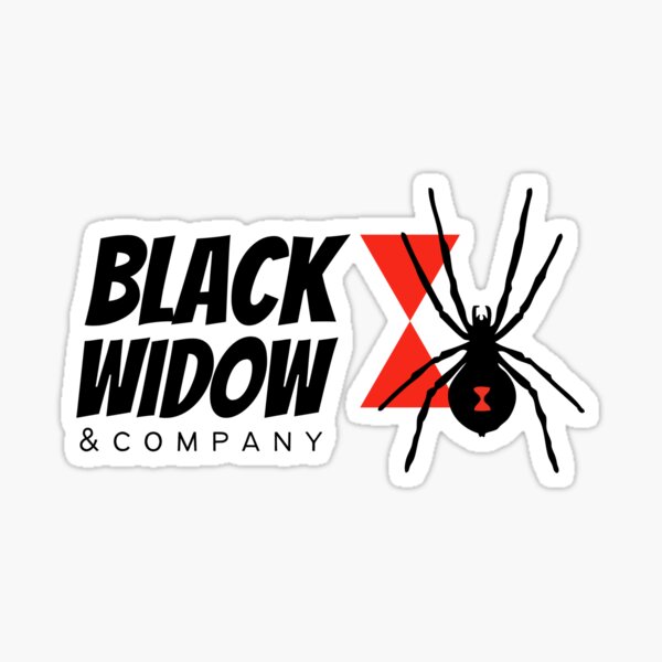 Download Black And Red Black Widow On Logo Wallpaper | Wallpapers.com