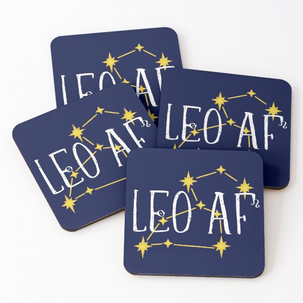 Item preview, LEO AF with constellation and astrological symbols for Sun & the Lion designed and sold by Happy Puppy Print On Demand.