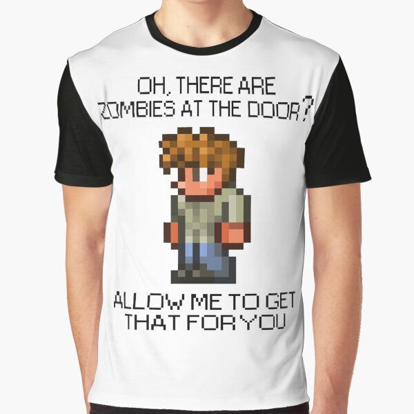 Item preview, Terraria Game Character - Oh, There Are Zombies At The Door? designed and sold by RobertoDerek6.